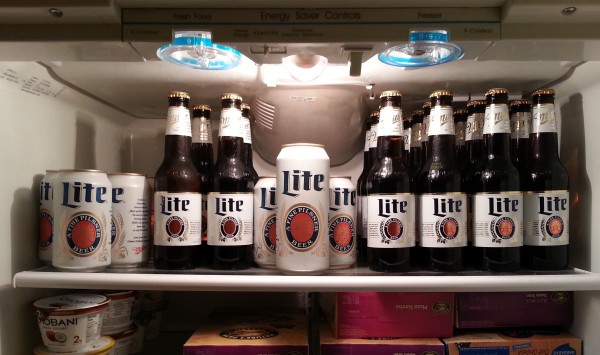 South Knoxville resident Maria Cornelius wasn’t joking about keeping her fridge stocked with classic Miller Lite.